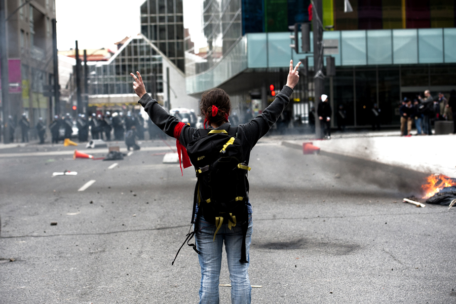 Peace and Chaos | Demonstration against the -Plan Nord- | April 20th, 2012